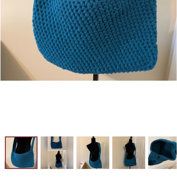 Boho Crossbody Bag, handmade,
crocheted - Picture 4 of 16